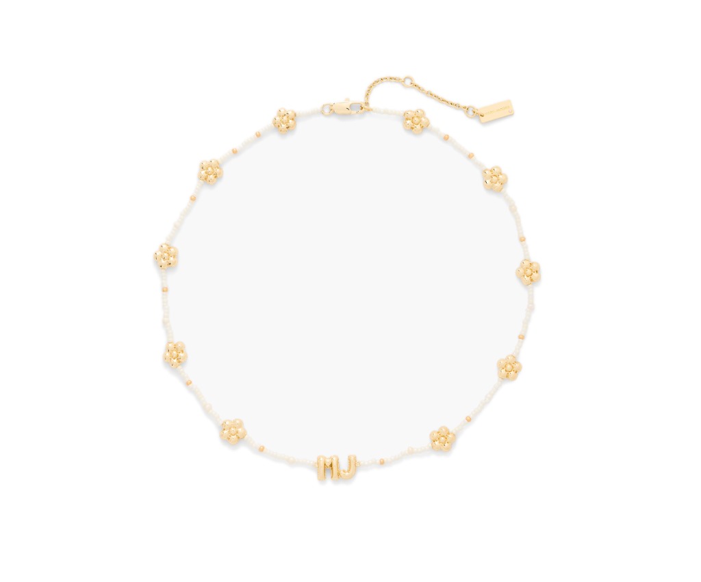 串珠MJ氣球造型項鏈 (Gold/Cream)